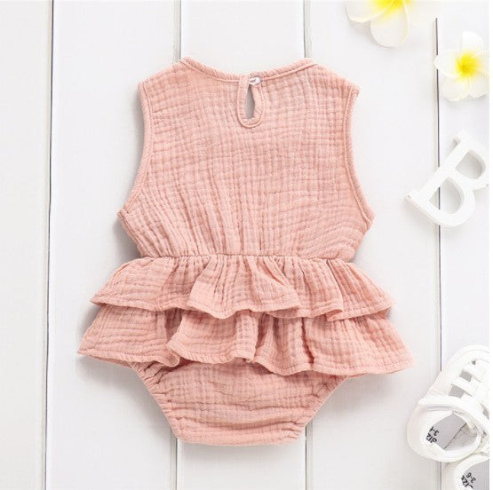 Baby children's clothing striped sleeveless pettiskirt