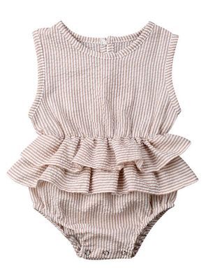 Baby children's clothing striped sleeveless pettiskirt