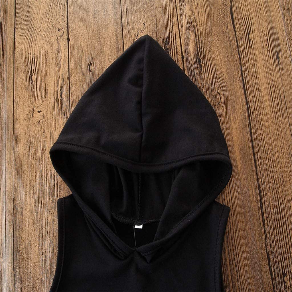 2PCS Boy Sleeveless Hooded Outfits