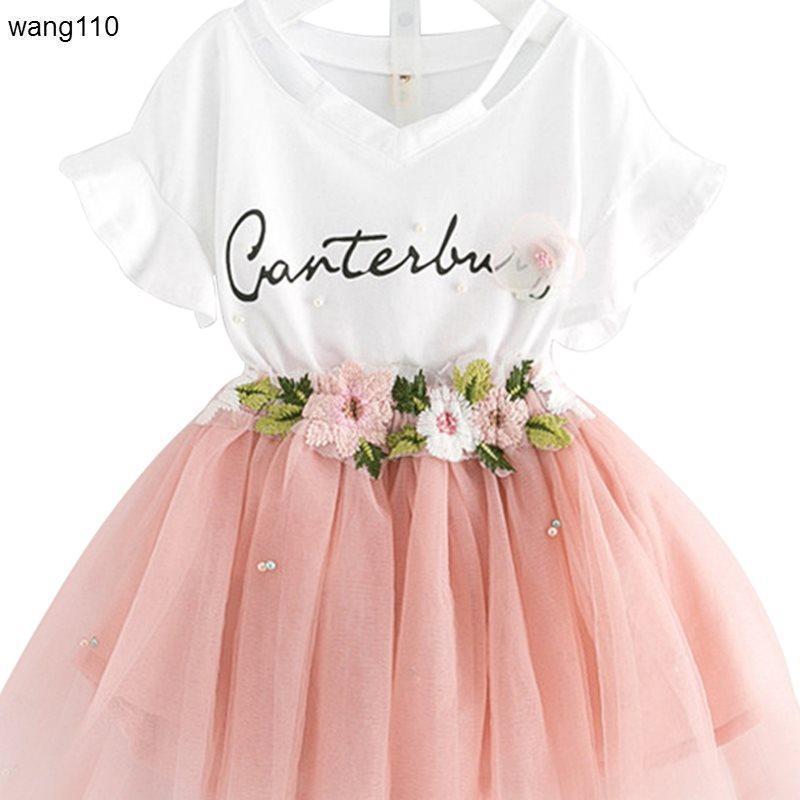 Summer Kids Girls Clothing Sets 2 pcs