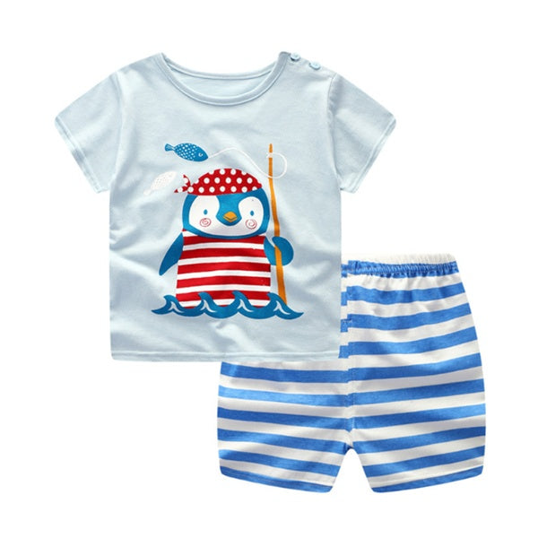 Cartoon Clothing Baby Boy Summer Sets