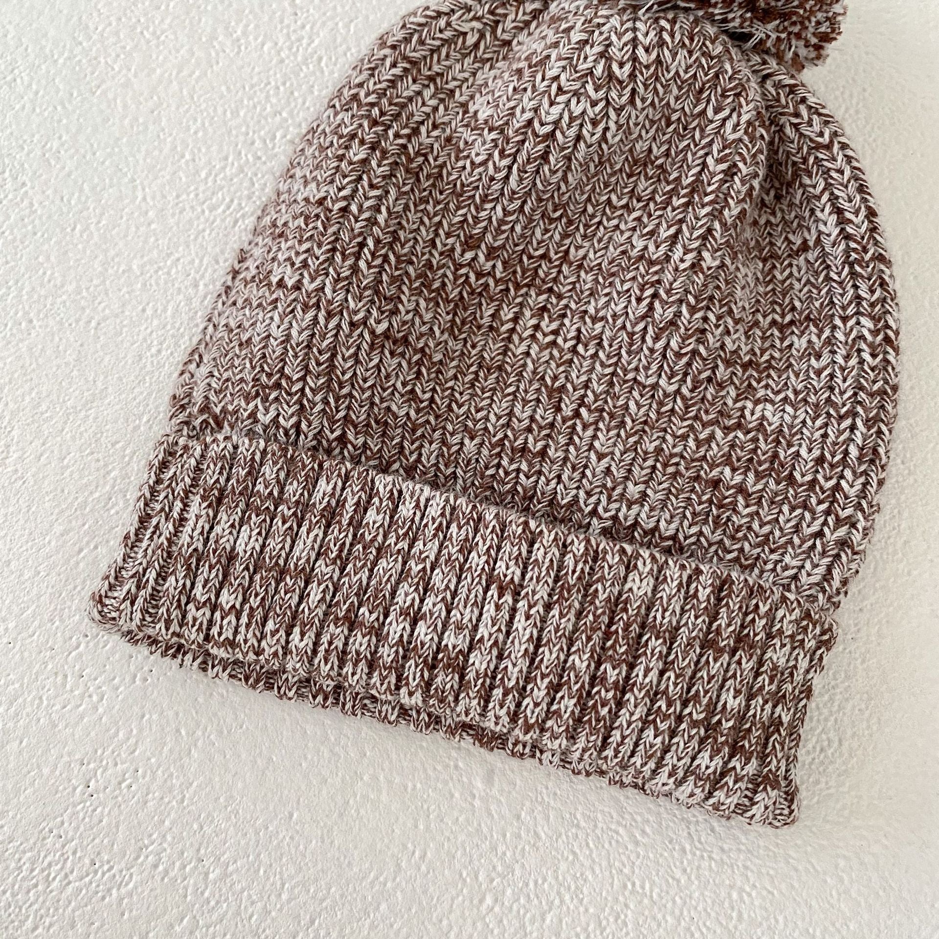 Baby Girl Mixed Color Knitted Hat 3-Pcs Set